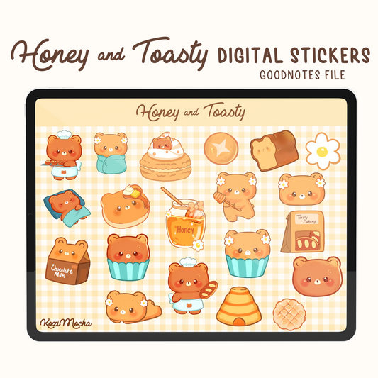 Honey & Toasty Goodnotes Digital Stickers